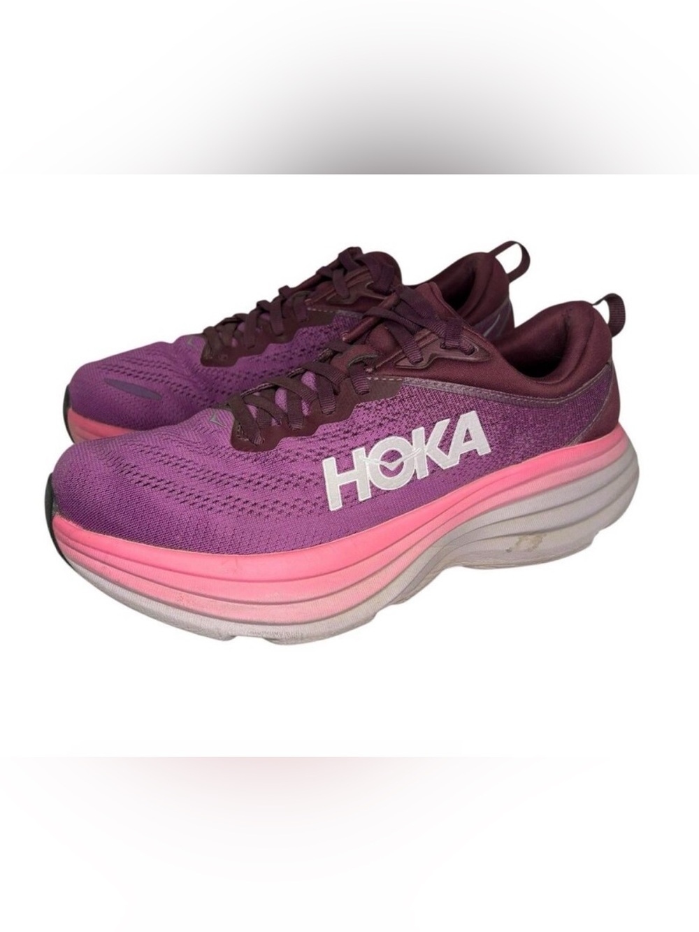 HOKA BONDI 8 Beautyberry Grape Wine Women's Running Shoes Size 7.5b